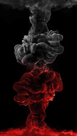 Men Phone Black Red Smoke Wallpaper