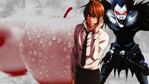 Menacing Light Yagami With Ryuk Wallpaper