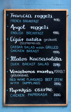 Menu Breakfast Food Board Photo Wallpaper