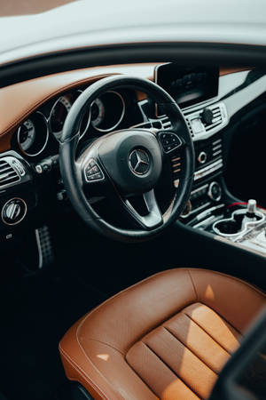 Mercedes Amg Brown Leather Iphone Wallpaper