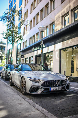 Mercedes Amg City Side Walk Iphone Wallpaper