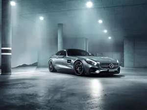 Mercedes Amg Gt In Garage Wallpaper