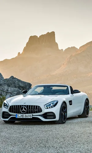 Mercedes Amg In Desert Mountains Iphone Wallpaper