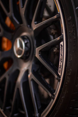 Mercedes Amg Tire Rim Iphone Wallpaper