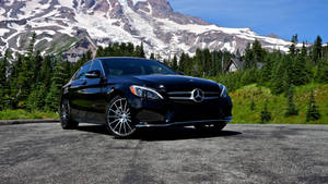 Mercedes Benz C300 Snow Mountain Wallpaper