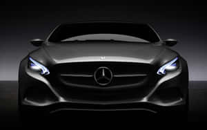 Mercedes Benz F800 Front View Black Wallpaper