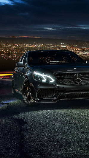 Mercedes Iphone X City Lights Wallpaper