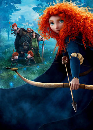 Merida With Family Phone Wallpaper