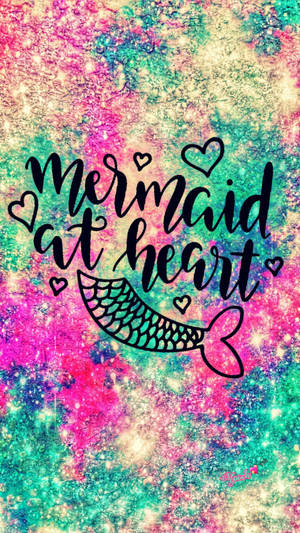 Mermaid At Heart Galaxy Wallpaper