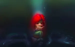Mermaid Little Girl Wallpaper