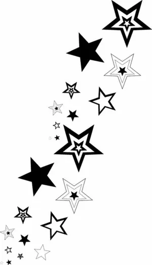 Mesmerizing Black And White Star Wallpaper