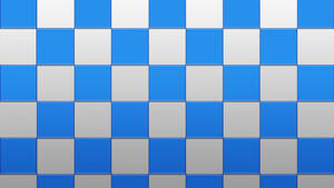 Mesmerizing Blue And White Checkered Squares Pattern Wallpaper