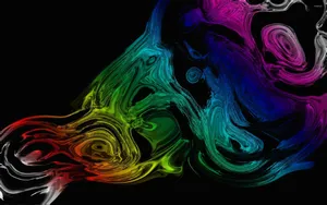 Mesmerizing Metallic Liquid Rainbow Wallpaper