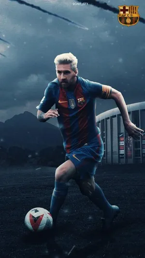Messi And His Trusty Iphone Wallpaper