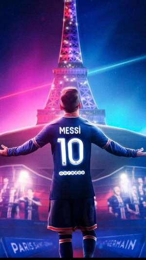 Messi Psg Eiffel Tower Wallpaper