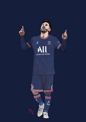 Messi Psg Vector Art Wallpaper