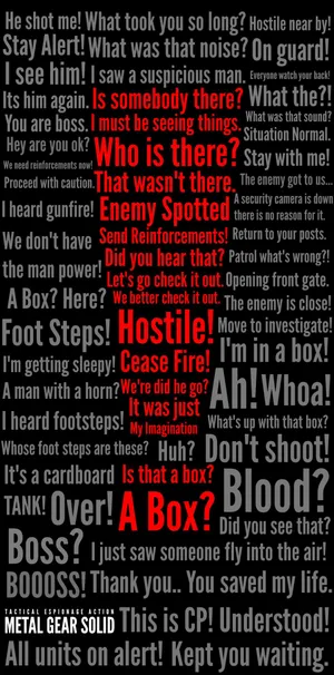 Metal Gear Solid Red Alert Artwork Wallpaper