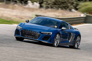 Metallic Blue Audi R8 Wallpaper