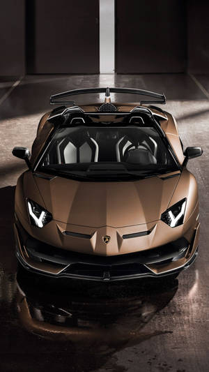 Metallic Brown Lamborghini Aventador Wallpaper