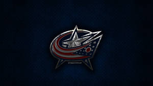 Metallic Columbus Blue Jackets Logo Wallpaper