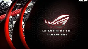 Metallic Silver Asus Rog Wallpaper