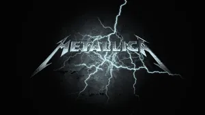 Metallica Logo In Lightning Wallpaper
