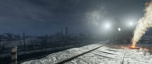 Metro Exodus Rail Tracks 3440x1440 Wallpaper