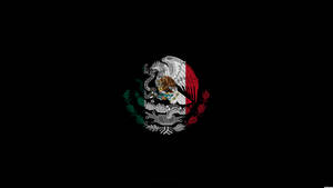 Mexican Minimalist Flag Insignia Wallpaper