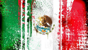 Mexican Worn-out Flag Wallpaper