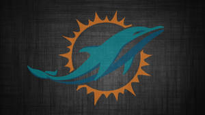 Miami Dolphins Logo On Textile Wallpaper