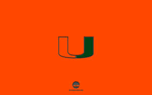 Miami Hurricanes Minimalist Orange Wallpaper