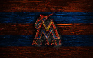 Miami Marlins Scorched Logo Wallpaper