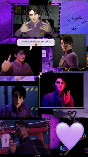 Michael Afton Collage Fan Art Wallpaper