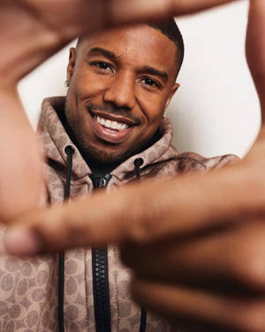 Michael B. Jordan Hand Gesture Wallpaper