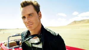 Michael Fassbender With Vintage Car Wallpaper