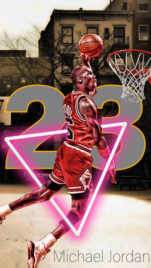 Michael Jordan 23 Cool Basketball Iphone Wallpaper
