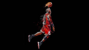 Michael Jordan 4k Mid-jump Wallpaper