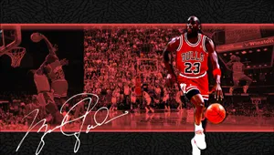 Michael Jordan Signs Autograph Wallpaper