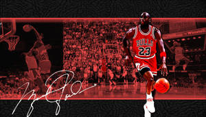 Michael Jordan Signs Autograph Wallpaper