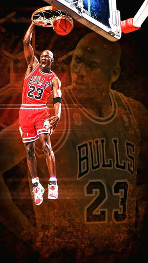 Michael Jordan Slam Dunk Mobile Cover Wallpaper