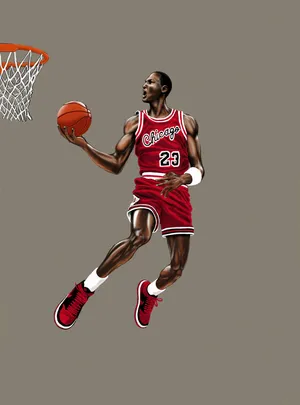 Michael Jordan Soaring Through The Air Wallpaper