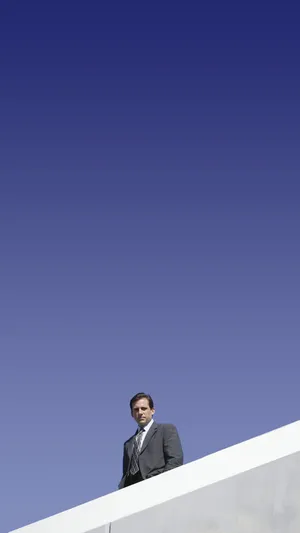 Michael Scott Takes Time For A Moment Of Reflection Wallpaper