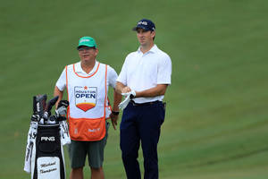 Michael Thompson With Caddie Damian Lopez Wallpaper