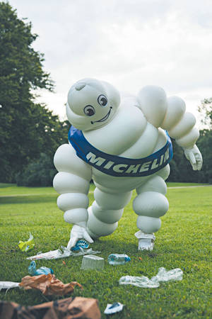 Michelin Man With Tires Wallpaper