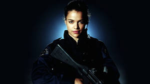 Michelle Rodriguez As Officer Christina Sanchez Wallpaper