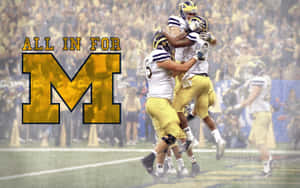 Michigan Wolverines Fans Cheering In Excitement Wallpaper