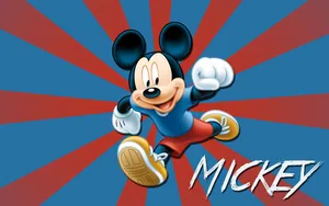 Mickey Mouse Disney Abstract Rays Wallpaper