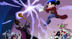 Mickey Mouse Vs Disney Villains Wallpaper