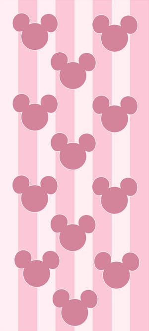 Mickey Pink Disney Logo Wallpaper