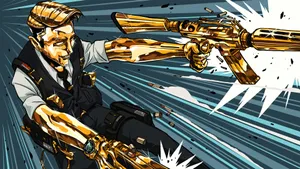 Midas Fortnite Comic Art Wallpaper